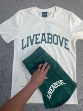 Load image into Gallery viewer, Live Above Arch Tshirt- Cream/Forest Green
