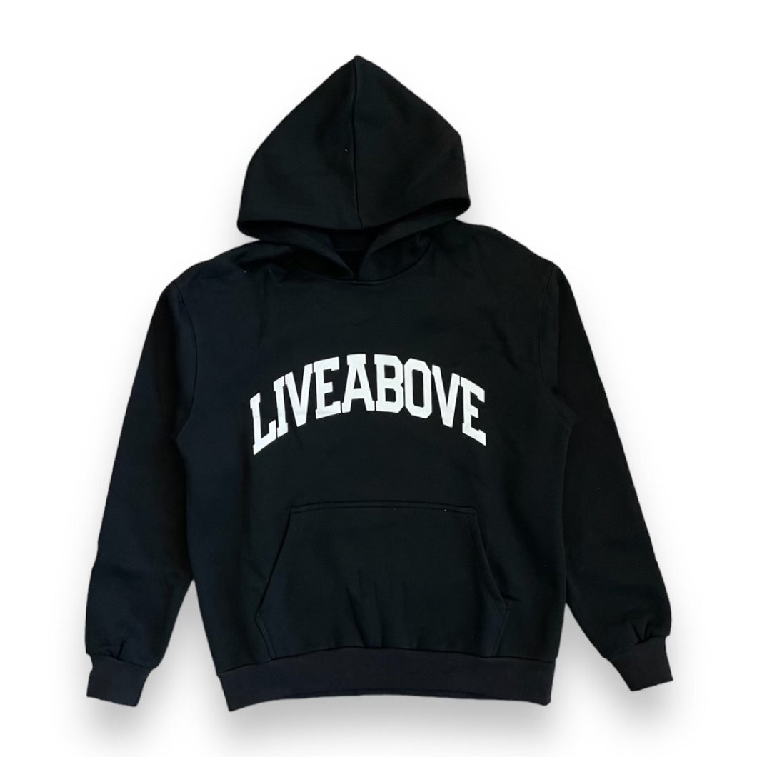 Live Above Arched Hoodie-  Black