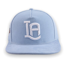 Load image into Gallery viewer, LA World Series Snapback- Carolina Blue Suede