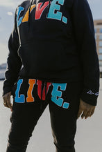 Load image into Gallery viewer, Live Chenille Joggers- Black Multi