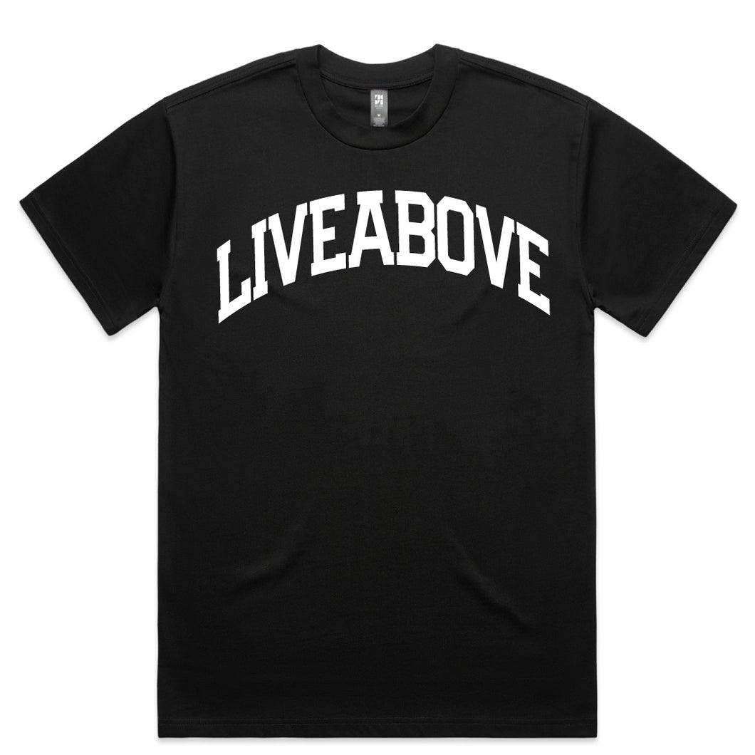 Live Above Arch Tshirt- Black/White