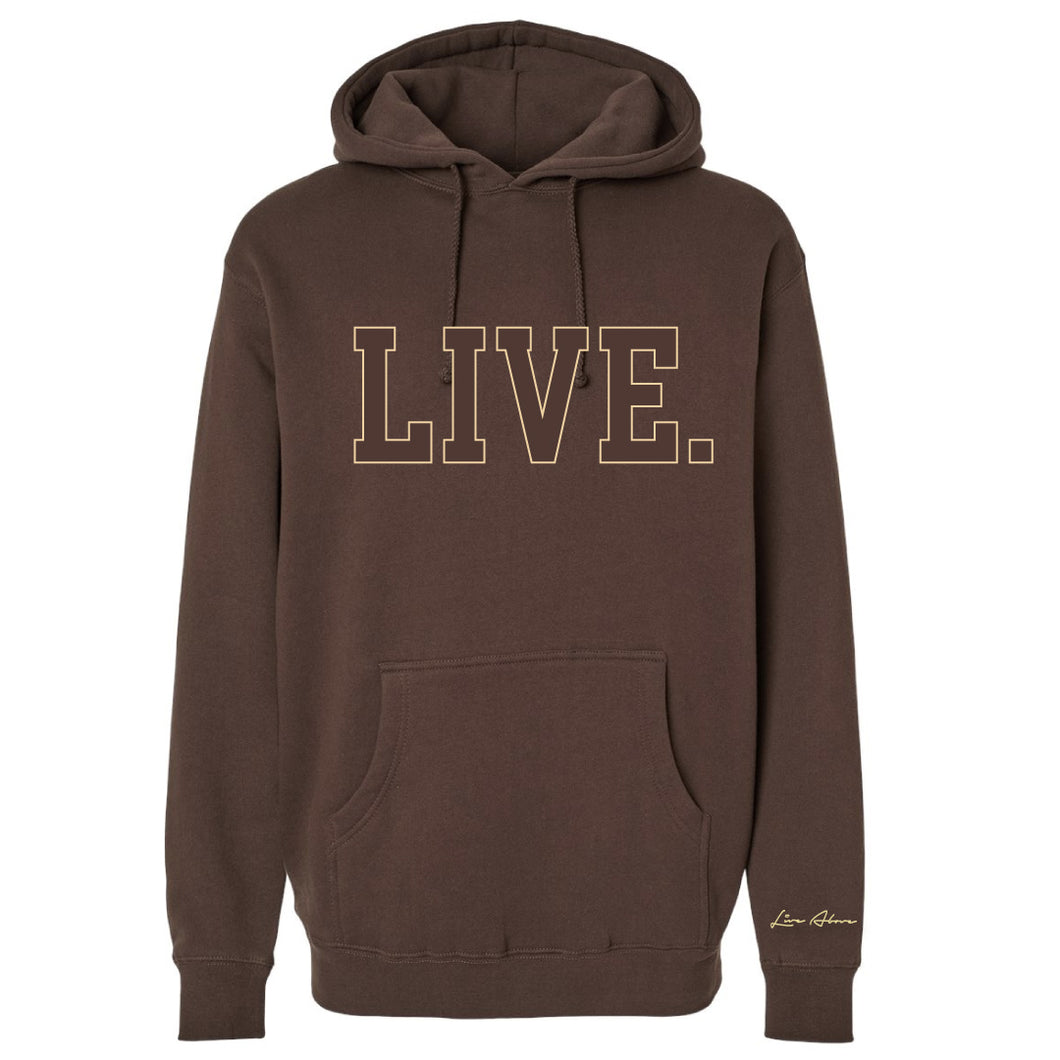 Live Chenille Hoodie-  Chocolate Mocha