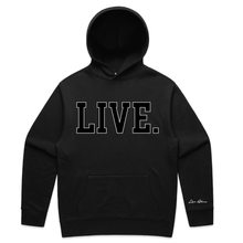 Load image into Gallery viewer, Live Chenille Hoodie-  Black on Black

