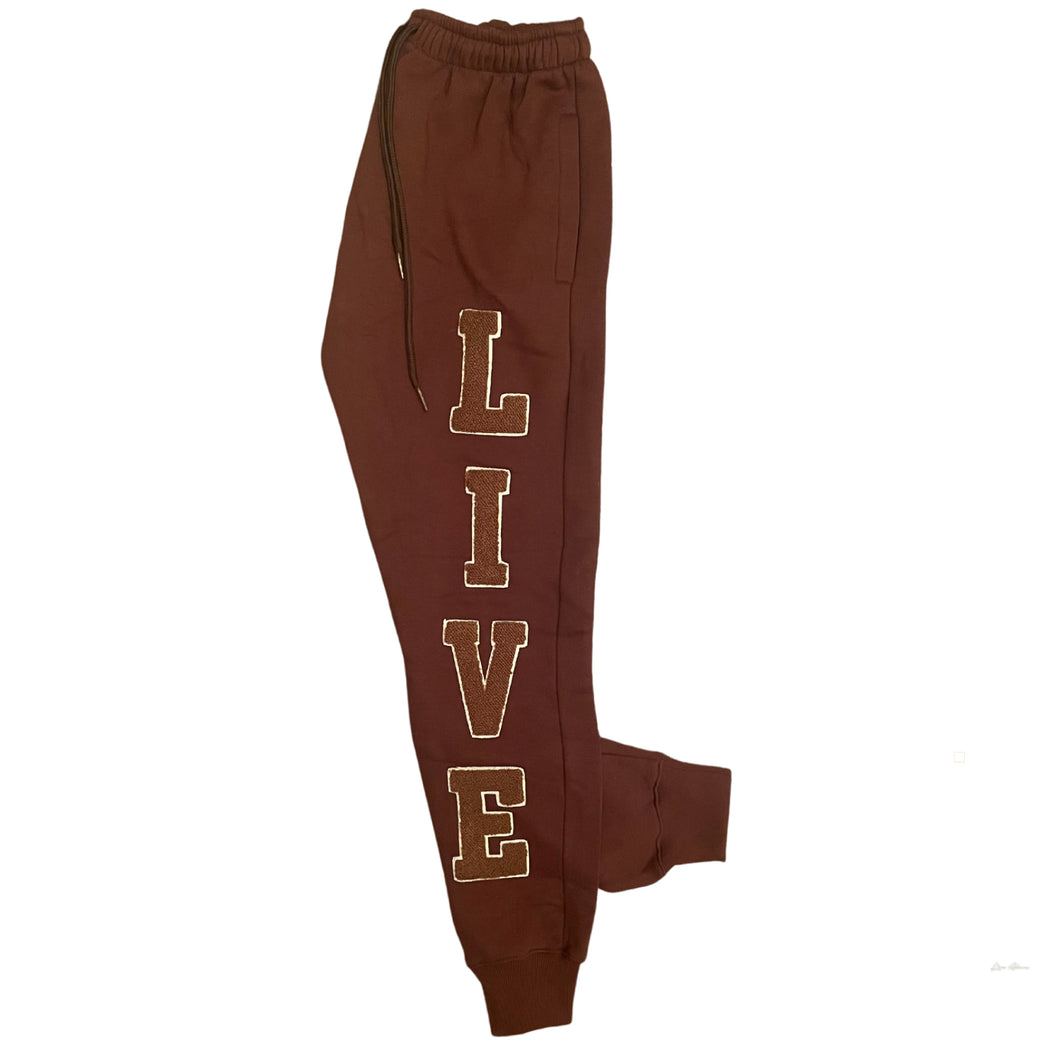 Live Chenille Joggers 2.0- Chocolate Mocha