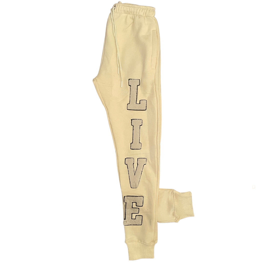 Live Chenille Joggers 2.0- Shea Butter