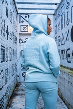 Load image into Gallery viewer, Cozy Live Above Joggers V2- Pale Blue
