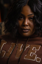 Load image into Gallery viewer, Live Chenille Hoodie-  Chocolate Mocha
