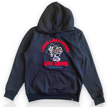 Load image into Gallery viewer, Young L.A Chenille Mascot Hoodie- Black
