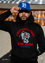 Load image into Gallery viewer, Young L.A Chenille Mascot Hoodie- Black
