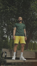 Load and play video in Gallery viewer, Signature French Terry Shorts- Yellow
